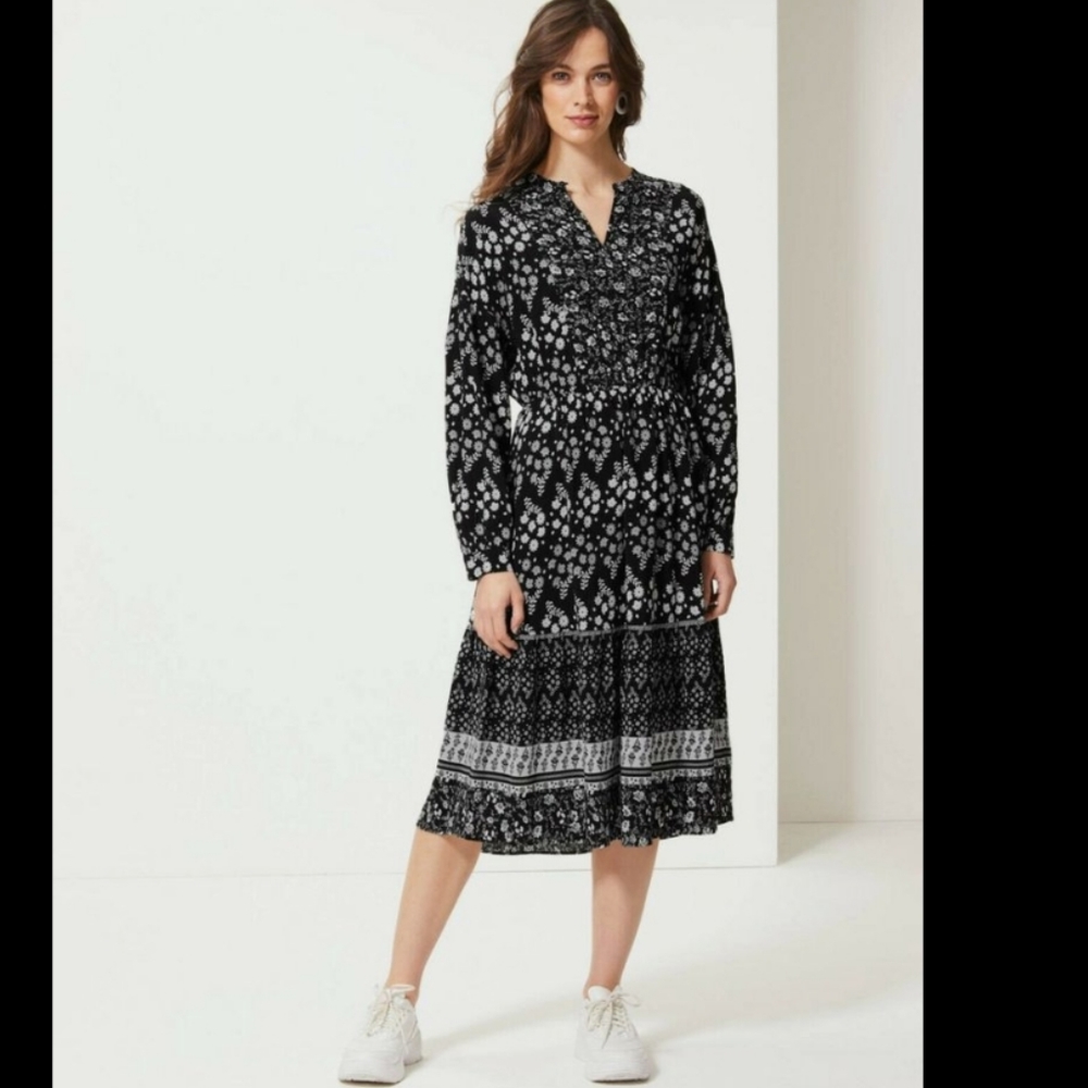 M&S floral print midi dress ( UK 10)